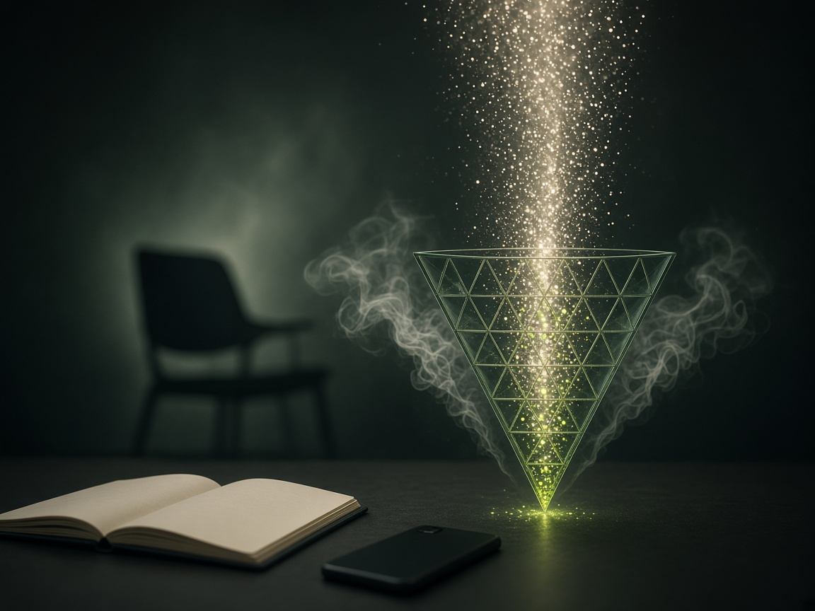 Crible de verre sauge où des particules de lumière passent ou s’échappent